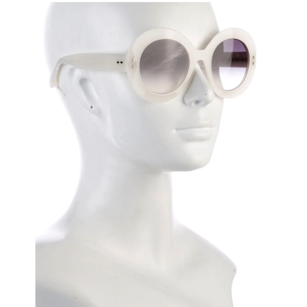 Isabel Marant white oversized round sunglasses